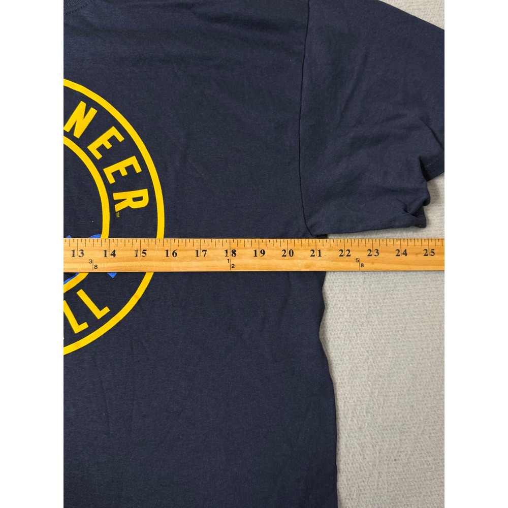 Captivating West Virginia Mountaineers Football T-Shirt Navy Blue Mens Large - Picture 5 of 7